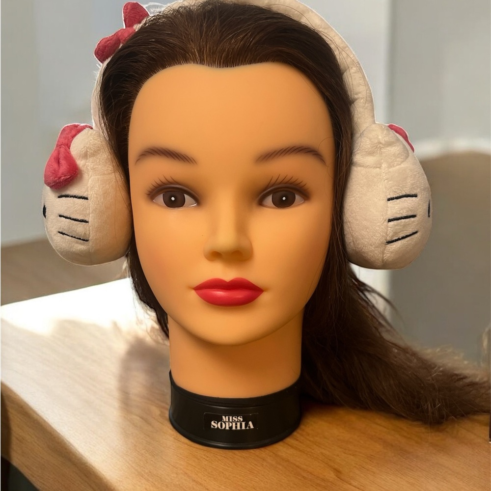 Hello Kitty White and Pink Plush Ear Muffs